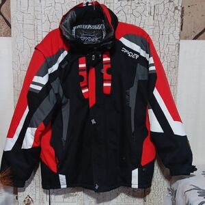 Spyder Men's Dynamic Red and Black Ski Jacket